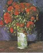 Vincent Van Gogh Vase with Red Poppies painting